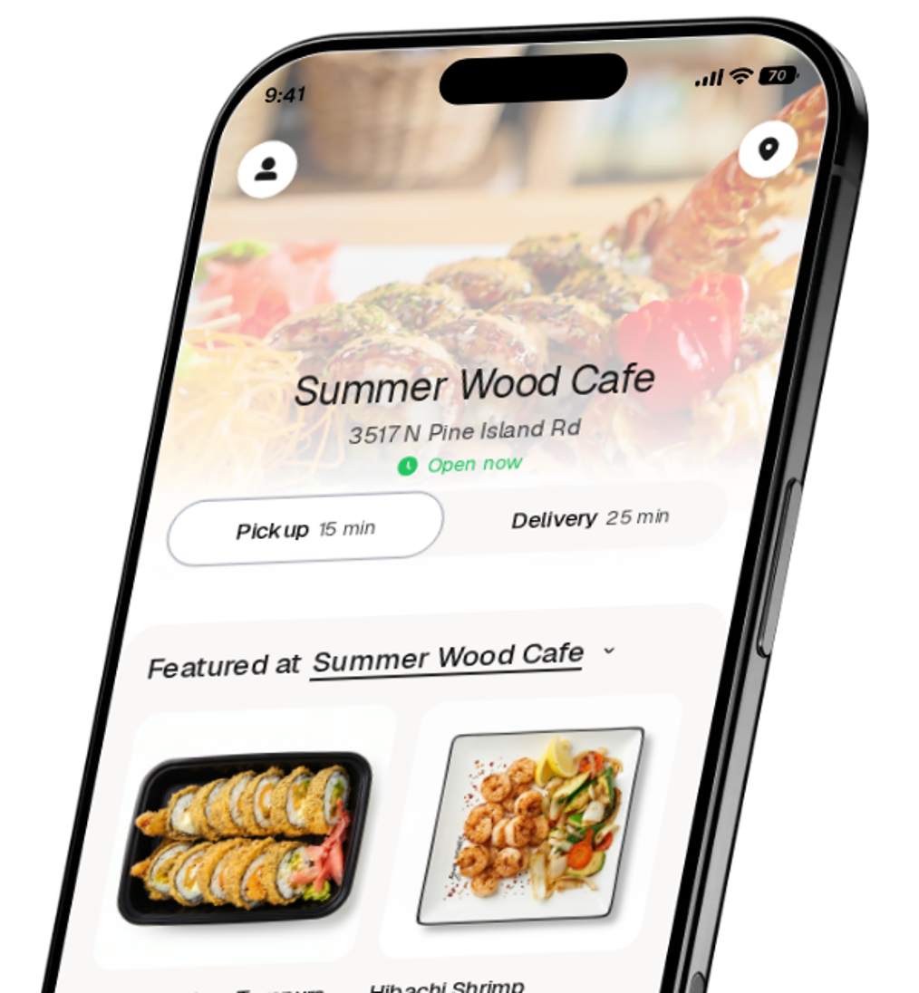 Summer Wood Cafe app preview